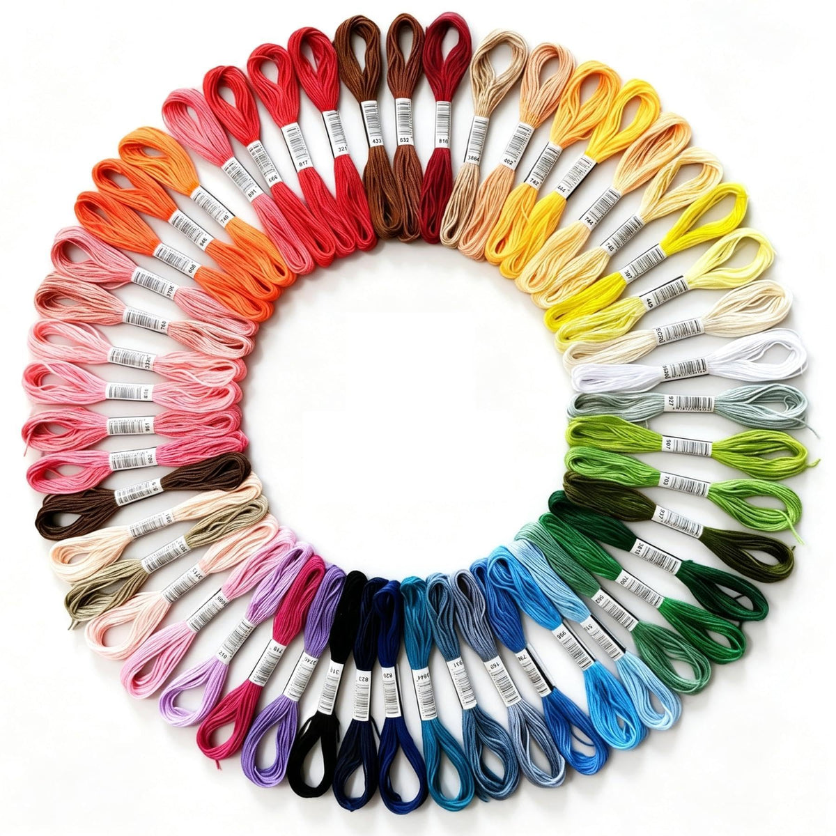 50 Skeins Embroidery Floss, 6-Strand String for Bracelets and Cross Stitch | 6 Strands Per Skein, Vibrant Assorted Colors, Easy to Separate, For Cross Stitch & DIY, Great for Friendship Bracelets