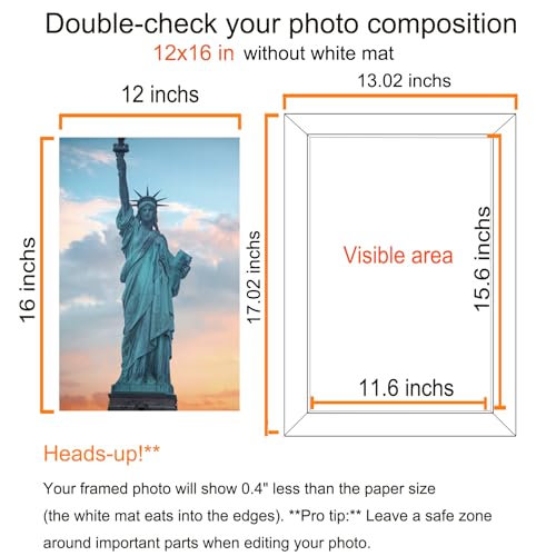 SESEAT 12x16 Frame Wall Hanging Picture Frames, Brown, 1 Pack