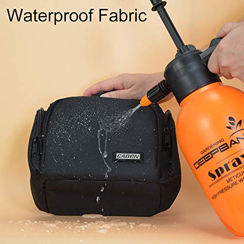 CADeN Compact Camera Shoulder Crossbody Bag Case Compatible for Nikon, Canon, Sony SLR/DSLR Mirrorless Cameras and Lenses Waterproof(1.0 S, Black)
