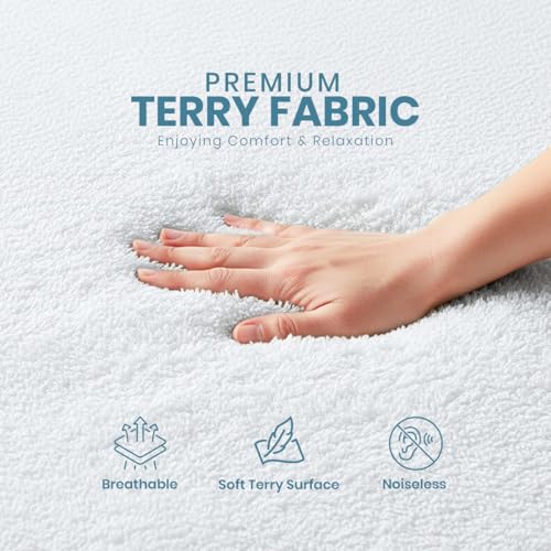 100% Waterproof Twin Size Mattress Protector, Noiseless Mattress Cover | Deep Pockets Fits 15" Mattresses, Soft & Breathable Mattress Pad, Machine Washable For Home & Hotel by Utopia Bedding