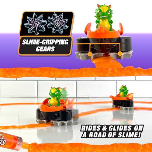 Slime Riders Motorized Rechargeable Toy Car Slime Race Track Builder Kit | The Original Slime Rider - Draco The Dragon