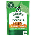 Greenies Pill Pockets Small Dog Treats, Chicken Flavor, 3.2 oz | Vet-recommended, masks pill smell & taste, easy pinch-close design, stress-free medicating, tablet size, 3.2 oz. Pouch