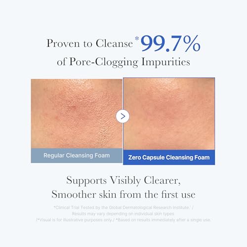 medicube Facial Cleanser Zero Pore Capsule Foam Cleanser | Daily Gentle Face Wash for Pore, Blackhead & Skin Texture Care, AHA BHA PHA for Deep Cleansing, Korean Skincare, 4.23 oz