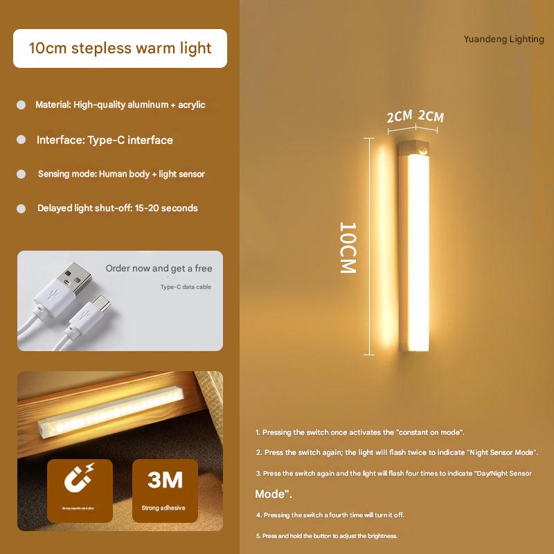 🔥💡 Punch-free Smart Sensor Magnetic Rechargeable LED Lights
