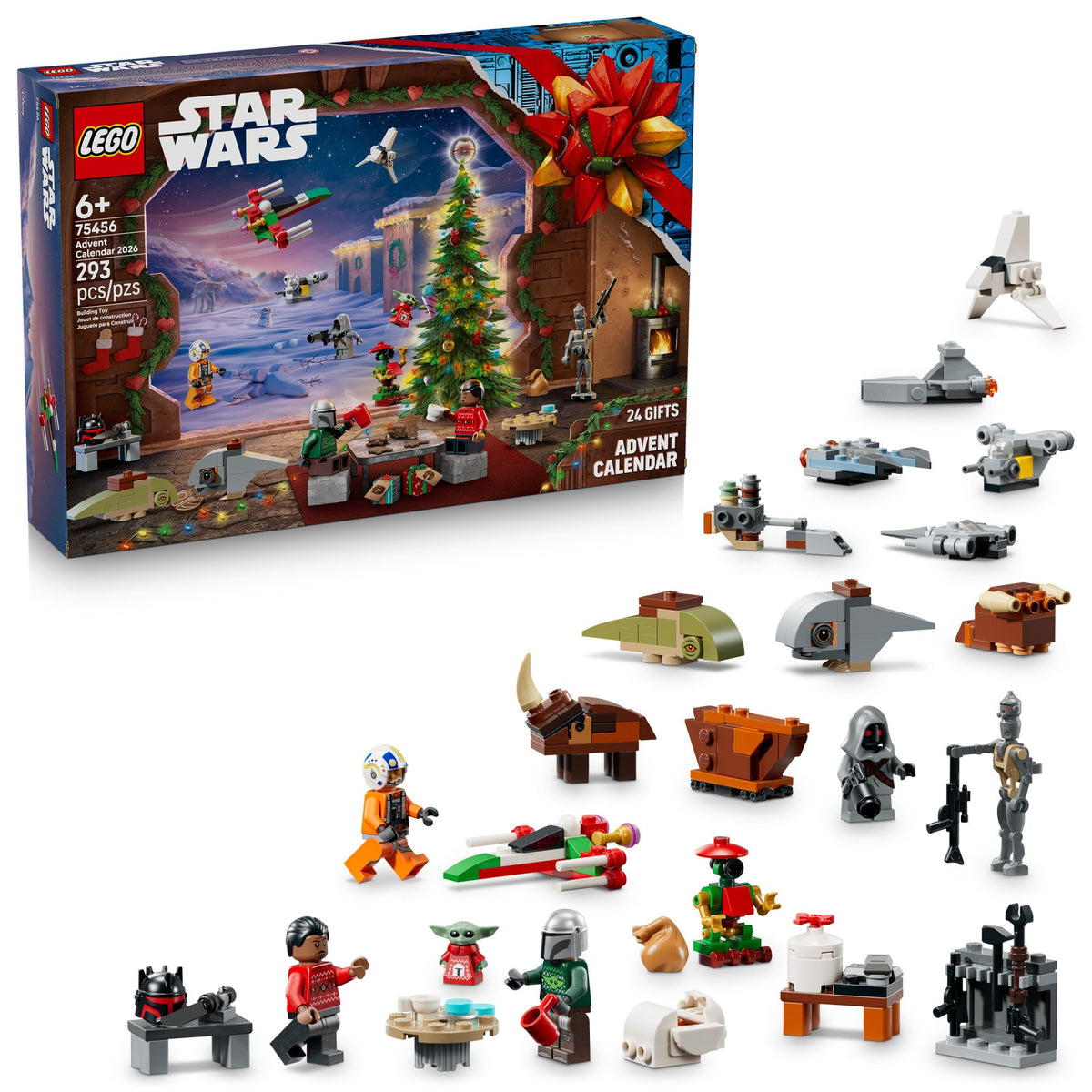 LEGO Star Wars Advent Calendar 2026 75456 | Christmas Advent Calendar for Kids, Building Toy, Boys & Girls, Ages 6+, Festive Star Wars Minifigures, 293 pieces
