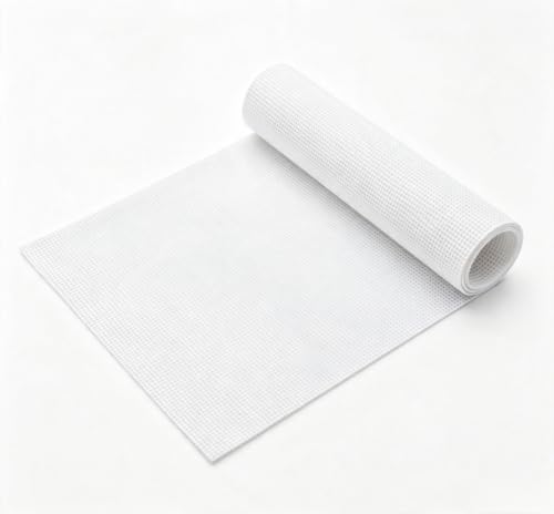 Needlepoint Canvas 13 Mesh 20"x18" White Cotton Blank for Embroidery | White cotton 13 mesh needlepoint canvas, stiffened even weave, holds stitches for embroidery, cross-stitch, needlework.