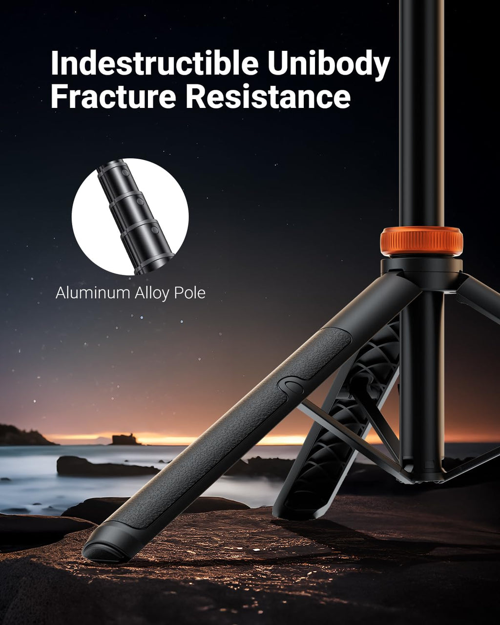 EUCOS 62" Magnetic Phone Tripod for iPhone, Selfie Stick Tripod with Remote | N52 Strong Magnetic Phone Stand, Extendable Cell Phone Stand for Video Recording, Travel