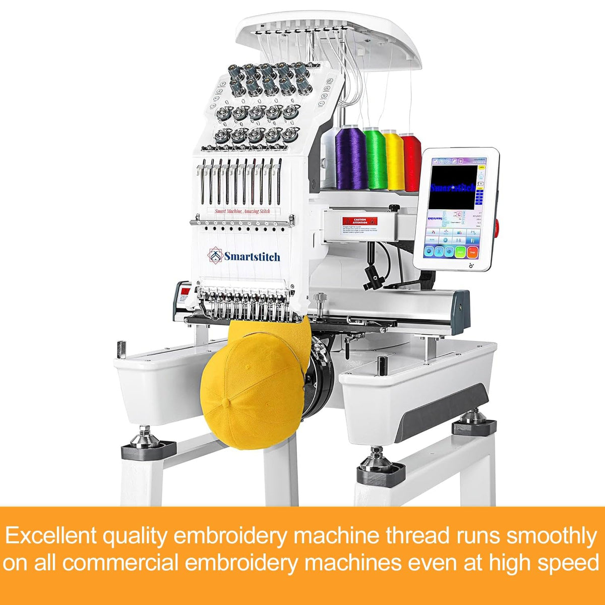 New brothread 5000M Huge Spool Embroidery Machine Thread - Snow White | Single Spool, 40WT, Polyester, 5000M/5500YD for Commercial Machines, Use a Thread Stand to Work with Home Embroidery Machine