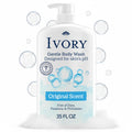 Ivory Body Wash Designed for the Whole Family, Original Scent, 35 fl oz | Gentle Formula for Sensitive Skin | Free of Dyes, Parabens, & Phthalates | Plant-Based Cleaning Power Designed for Skin's pH