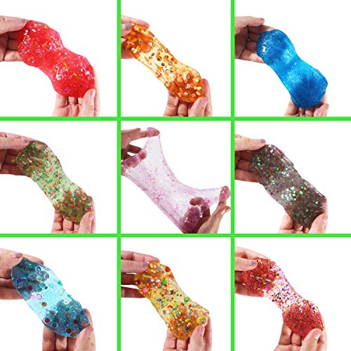 126 Pcs DIY Slime Making Kit for Girls Boys, Ultimate Supplies for Kid | Creative Slime Bulk for Birthday Gifts, sensory play,Include 28 Slime, 2 Glow in The Dark Powder, 48 Bottle Glitter jar etc.