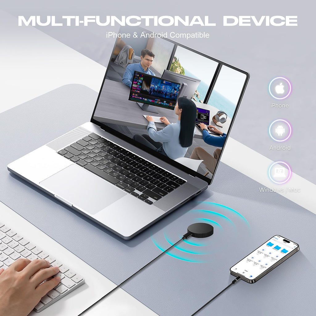 72GB (9800 Hour) Magnetic Voice Activated Recorder Device - Lymorvex Voice Recorder AI-Intelligent Noise Reduction, Portable Audio Recorder for Lectures/Interviews/Meetings