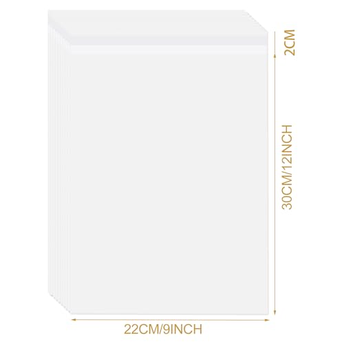 A4 Clear Self-adhesive Bags 100 Pack, 22x30CM Self Sealing Cellophane Display Bag/Sealable Bags, Food Safe, A4 Cello Bags OPP for Cookies,Cards,Envelopes,Pictures
