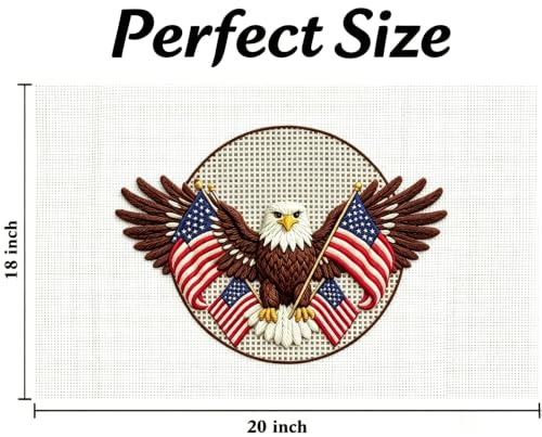 Needlepoint Canvas 13 Mesh 20"x18" White Cotton Blank for Embroidery | White cotton 13 mesh needlepoint canvas, stiffened even weave, holds stitches for embroidery, cross-stitch, needlework.