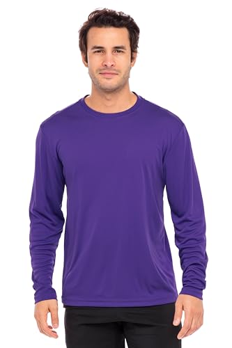 Men's Long Sleeve Moisture Wicking Athletic Shirts, Dry Fit Long Sleeve UV Protection Shirts Men for Workout, Running, Hiking