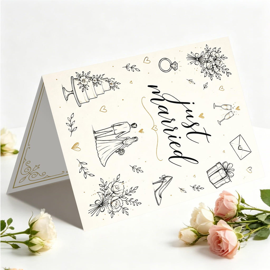 MQMRYeto Wedding Card,Engagement Card Gift for Bride Groom Couple Women Men | Bridal Shower Card for Husband Wife,Signature Congratulation Marriage Anniversary Cards Decor for Son Daughter,with Envelope
