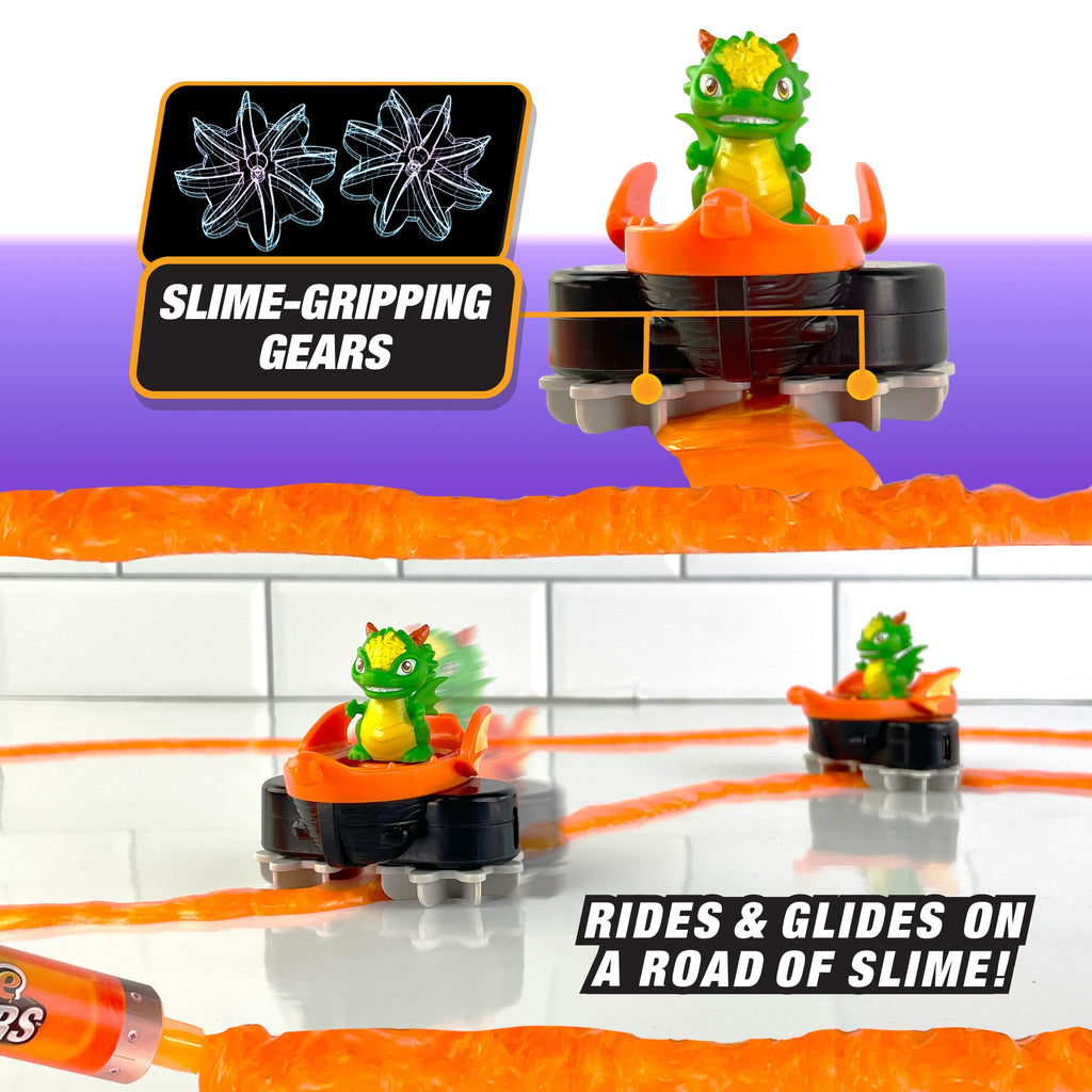 Slime Riders Motorized Rechargeable Toy Car Slime Race Track Builder Kit | The Original Slime Rider - Draco The Dragon