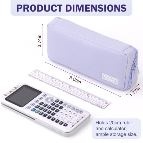 CICIMELON Pencil Case, Wide Opening Pen Pouch Bag for School Supplies | Compact Size, Multi-compartment Pencil Pouch Storage Organizer Bag for Students College Office, Purple