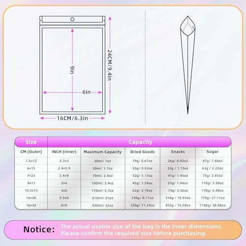 JETMORE Holographic Bags 50 PCS Mylar Bags 6x9" Resealable Embroidery Bags | Smell proof bag for goodie party favor jewelry freshie supplies candy cross stitch floss beads packaging sealable bags