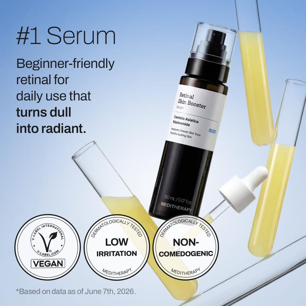 MEDITHERAPY Retinal Skin Booster Face&Body Serum for Uneven Skin 5.07 fl.oz | Retinal, Niacinamide - Pore Refining, Skin Firming & Signs of Aging, Gentle Daily Formula, Korean Skincare