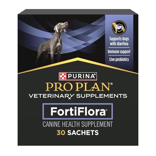 Purina Pro Plan Veterinary Supplements FortiFlora Dog Probiotic Supplement | FortiFlora Probiotic Supplement with strain of probiotics promotes intestinal health and can help management of diarrhea
