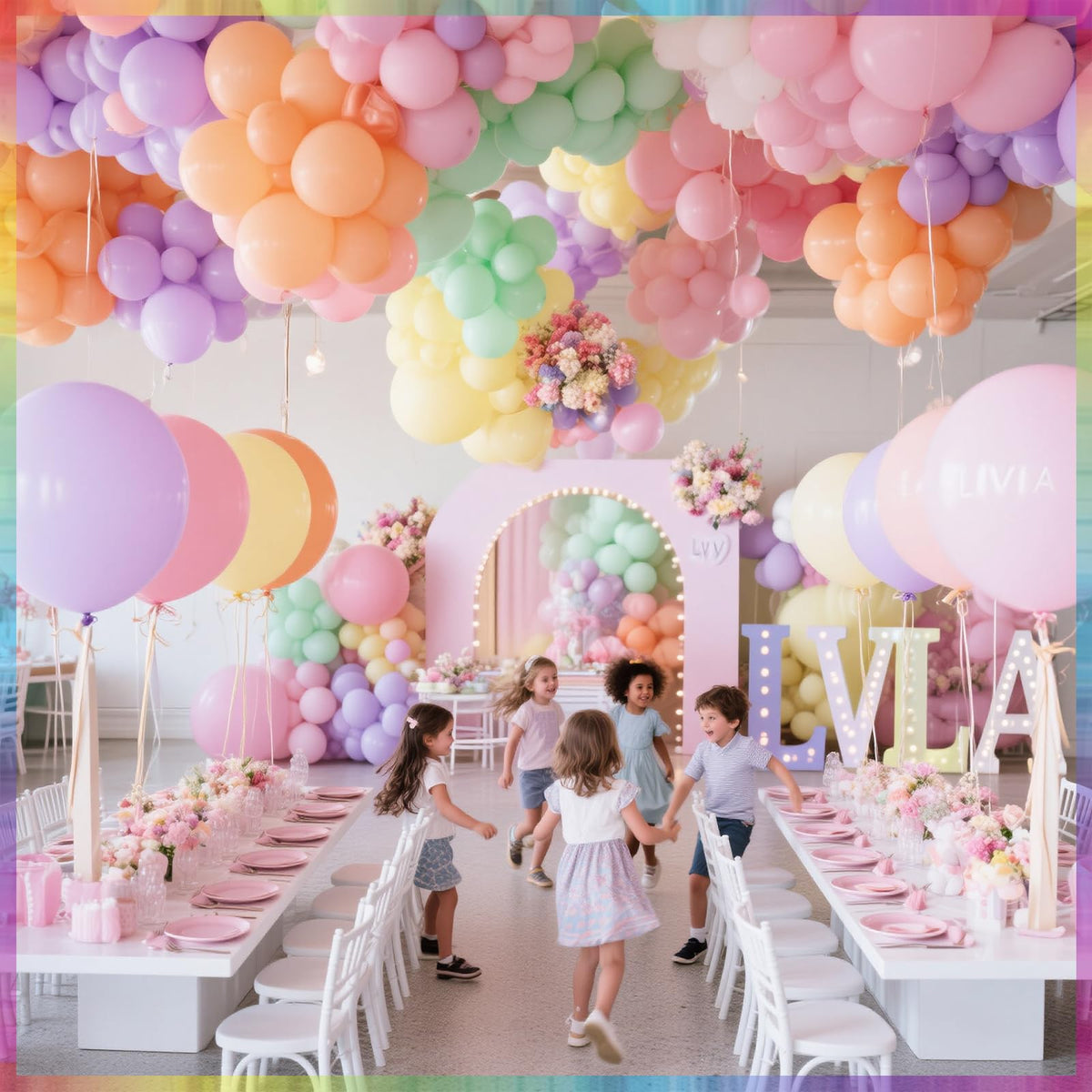 PartyWoo Pastel Balloons 100pcs Pastel Rainbow Balloons 12 Inch | Baby Shower Gender Reveal Engagement Bachelorette Easter Bridal Anniversary Retirement Party Decorations