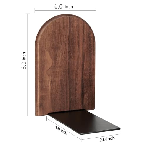 Book Ends,1 Pair Bookends Wood Book Ends Universal Economy Bookend | Book Stoppers for Heavy Duty Books, CD, File, Video Games