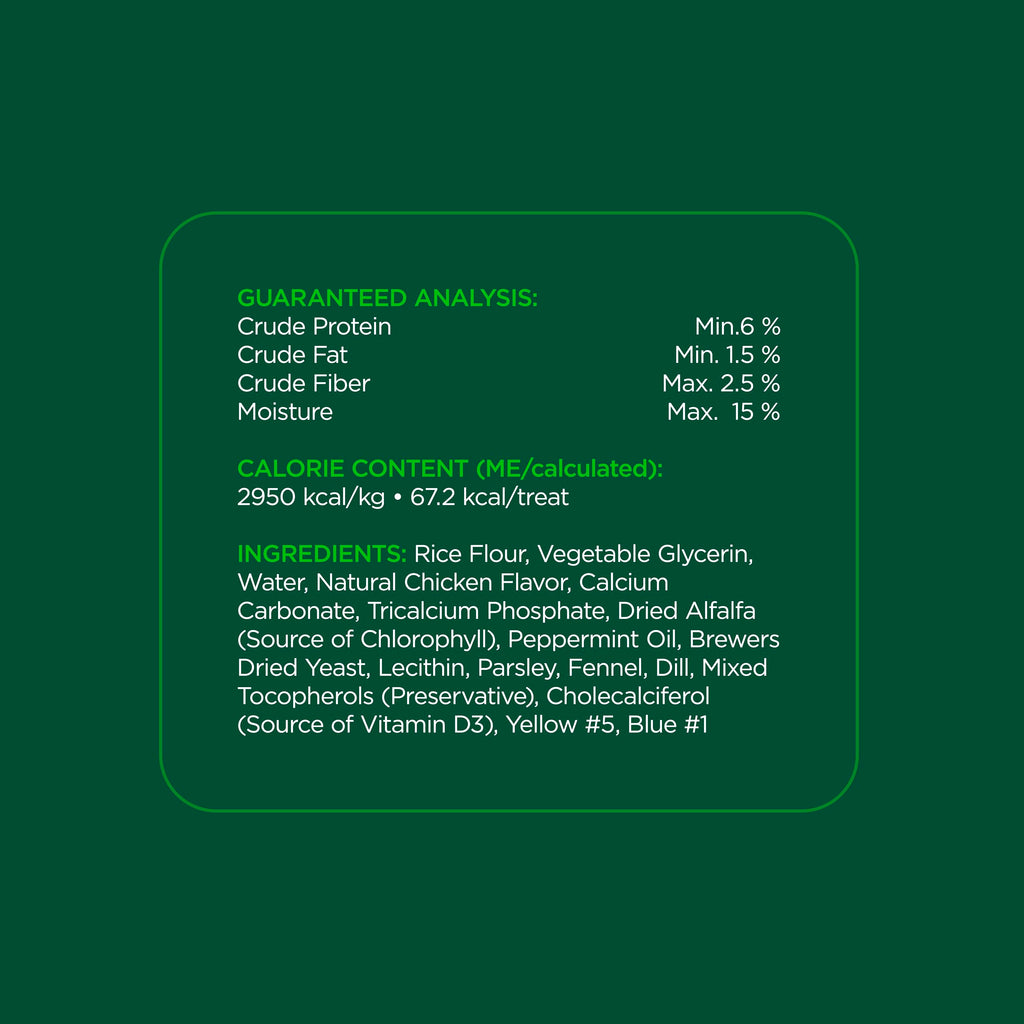 Minties Mint Dental Chews for Dogs, Medium Breeds 25-50 lbs, 40 Ct | Vet-recommended mint dental bone; scrubs teeth as dogs chew; fights plaque, tartar & bad breath; no soy/wheat/corn