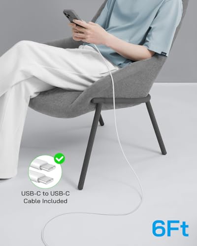 20W Fast Charger for iPhone 18/17/16/15 with 6FT Cable [3-Pack] | USB-C Wall Charger & C-to-C Cable, Compatible with iPhone 18/17/16/15 Series, USB-C iPad Pro/Air/Mini & More
