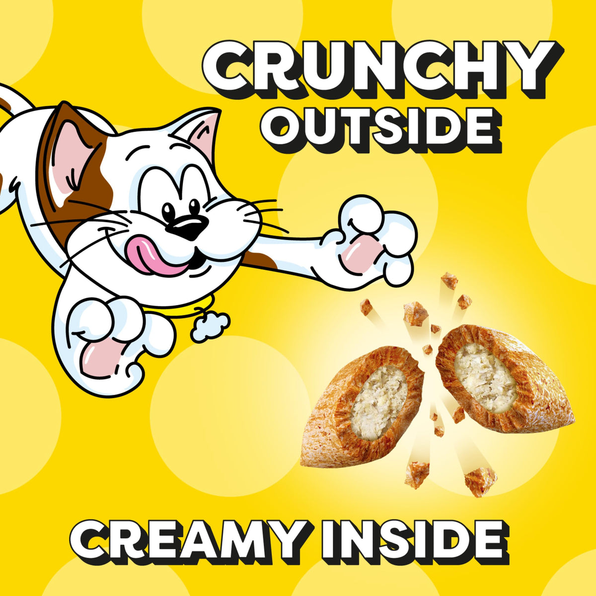 Temptations MixUps Crunchy and Soft Cat Treats, Catnip Fever, 16 oz | Chicken, catnip & cheese flavor, crunchy outside, soft inside, under 2 cal/treat, 100% complete & balanced, resealable tub