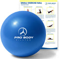 ProBody Pilates Ball Small — 9 Inch Small Exercise Ball | Anti-Burst PVC, Latex-Free, Clinic Grade, Between-Knees Stabilizer, Postpartum & Rehab, Straw Inflator, Yoga Ball Small