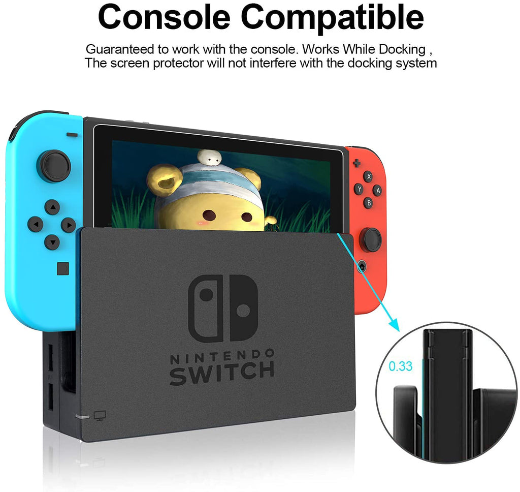daydayup 3-Pack Tempered Glass Screen Protector for Nintendo Switch 1 2017 | 9H Scratch Resistance, 99.9% HD Clarity, Oleophobic Coating, 3DS Screen Protector, Fingerprint Resistant