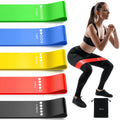 Resistance Bands Exercise Bands Set, 5-Levels for Home Gym, Yoga & Pilates | Elastic Stretch Bands for Strength Training, Physical Therapy, Leg Glute Arm Workouts, Men Women