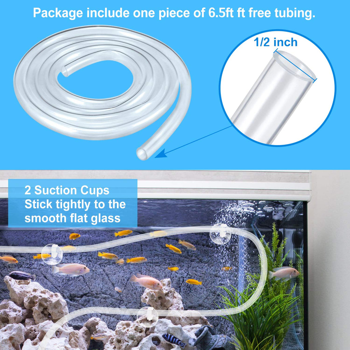 CWKJ 400GPH Submersible Fountain Water Pump with 6.5ft Tubing | 25W,1500L/H Ultra Quiet Outdoor Fountain Pump with 6.56ft High Lift, 6.5ft Power Cord, 3 Nozzles for Aquarium, Pond, Pool