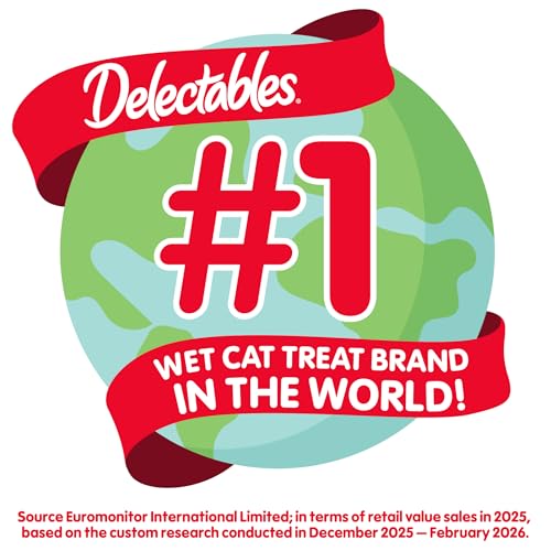 Delectables Squeeze Up Variety Pack, Creamy Squeezable Puree, Lickable Wet Cat Treats, Grain Free, No Added Fillers, No By-Products, No Added Preservatives, 0.5 Ounces Tube, 24 Tubes Total