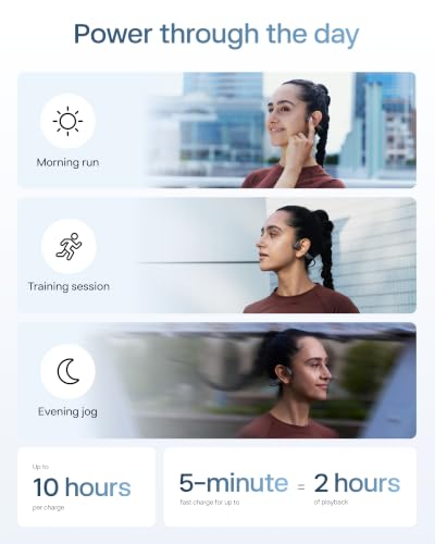 SHOKZ OpenRun Air 2 Bone Conduction Open-Ear Bluetooth Headphones，Black | Bundle with Hair Band；26.4g lightweight; Secure fit; PremiumPitch 3.0 sound; IP67; 10H battery; Running/cycling/hiking