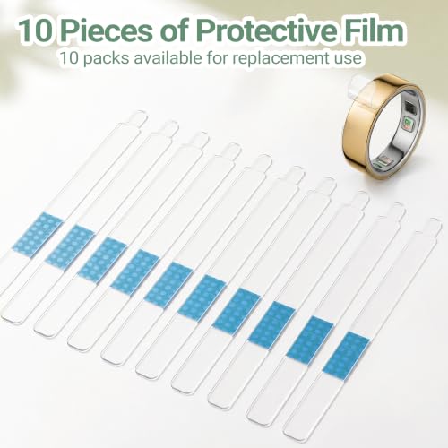 RXYKEJI Ultra-Thin Clear Cover Compatible with Ou-ra Ring Gen 5 Size 7: 10 Pack Transparent Invisible Anti-Scratch Protector Skin Films for Ou-ra Ring 5