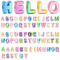 76Pcs Bubble Letter Beads, 20mm Large Hole Beads for Keychains | Each A-Z character appears twice or more, with extra vowels and common characters for names, bag charms and backpacks.