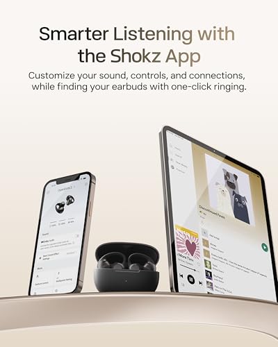 SHOKZ OpenDots 2 Open-Ear Clip-On Earbuds, Black, Dolby Audio, 3 Mics | Rich bass with Dolby Audio; 3-mic clear calls; 40H listening; IP57; Bluetooth 6.1; Travel/City walk/Commuting/Yoga/Pilates