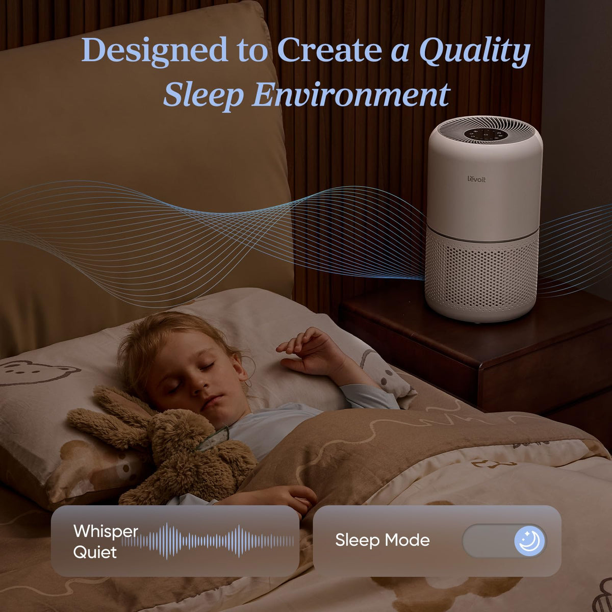 Levoit Air Purifier for Home Pets Hair Allergens in Bedroom Quiet Purifiers | Quiet HEPA Sleep Mode, Remove 99.97% Dust Pollen Smoke Pet Odor, AHAM VERIFIDE, Core300-P, Up to 1073 ft², White