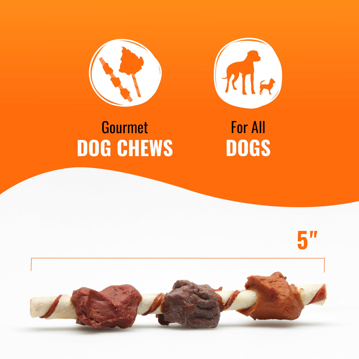 Good 'n' Fun Kabobs Long-Lasting Dog Treat Made With Real Protein, 24 oz | Premium Chicken, Pork and Beef Hide Chew, Supports Dental Health and Mental Stimulation, For Adult Dogs