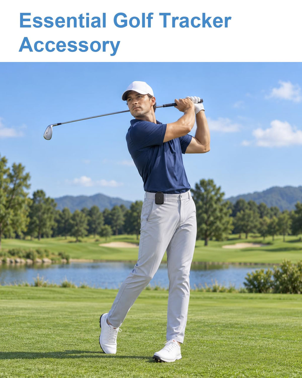 4-Pack Belt Clips Compatible with Arccos Air & Link Pro Golf Trackers | 2 Vertical & 2 Horizontal Portable Clips, Black & Orange