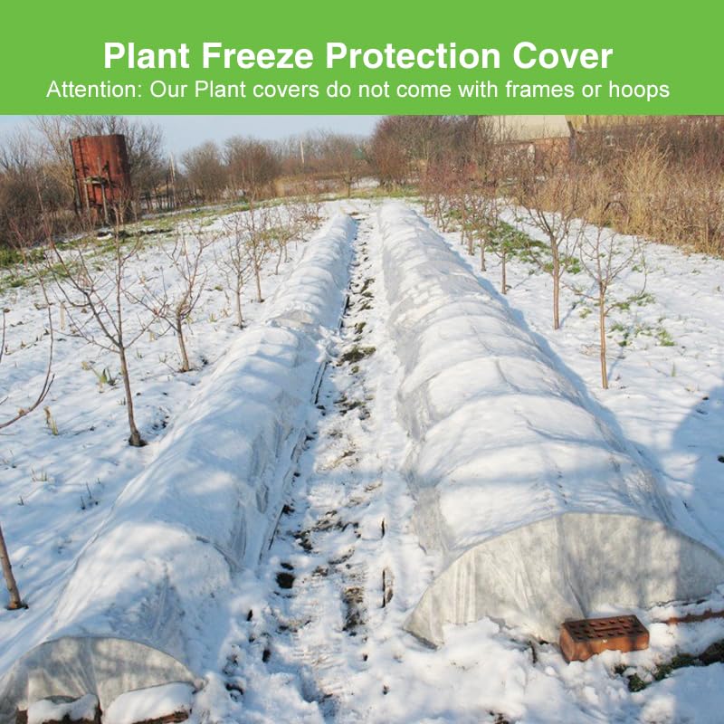 Plant Covers Freeze Protection 6.5x16ft Frost Cloth for Winter Outdoor | Plants Frost Blankets for Outdoor Plants as Frost Covers, Garden Row Cover Protects Vegetables Trees from Cold Snow & Sun