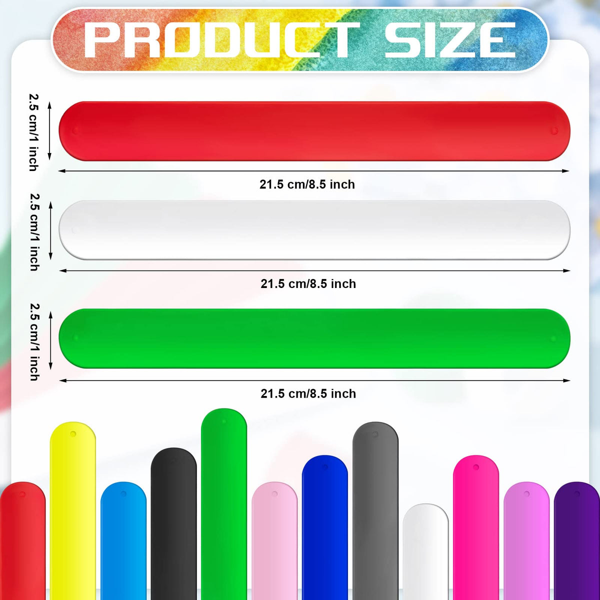 Leyndo 12 Pcs Wrapping Paper Roll Holder Bands Silicone Snap,Multi Colors | Metal Strips Flip with Silicone Snap Bands Covered, 1 x 9 In, for Gift Wrapping Paper, Vinyl Roll, Poster, Reusable Organizer