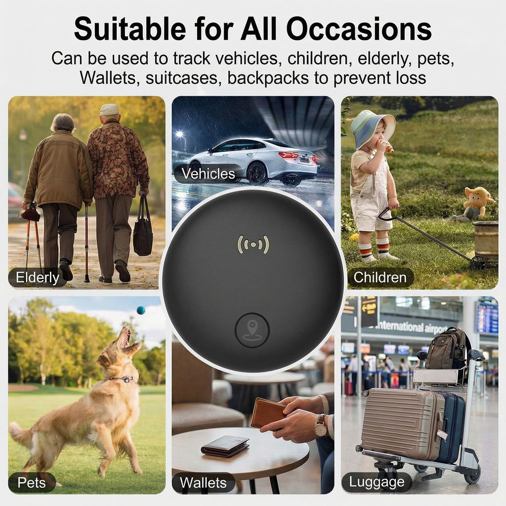 GPS Tracker for Vehicles, Real-Time Tracking for Android & iOS w/Magnetic | No Monthly Fee / No SIM Card, Works with Android Find Hub & iOS Find My, Hidden GPS Tracker Devices for Cars/Motorcycle/Bikes