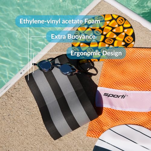 Sporti Unisex-Adult Swim Training Pull Buoy Leg Float, EVA 5-Layer | 9.5 x 3.5 x 6 In, Upper Body Drills, Muscle Conditioning, Pool Beginner To Advanced, Training Aid, Swimmer Accessories