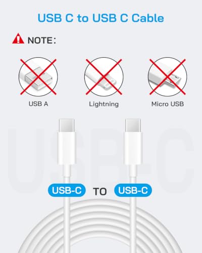20W Fast Charger for iPhone 18/17/16/15 with 6FT Cable [3-Pack] | USB-C Wall Charger & C-to-C Cable, Compatible with iPhone 18/17/16/15 Series, USB-C iPad Pro/Air/Mini & More