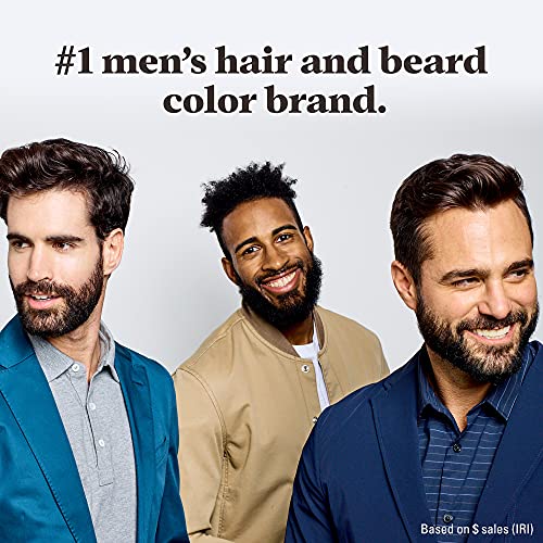 JUST FOR MEN Mustache & Beard Dye, Keratin, Medium Brown M-35 (1 Pack) | Mustache & Beard color medium brown designed for facial hair to instantly eliminate gray. Enhanced with keratin & biotin.