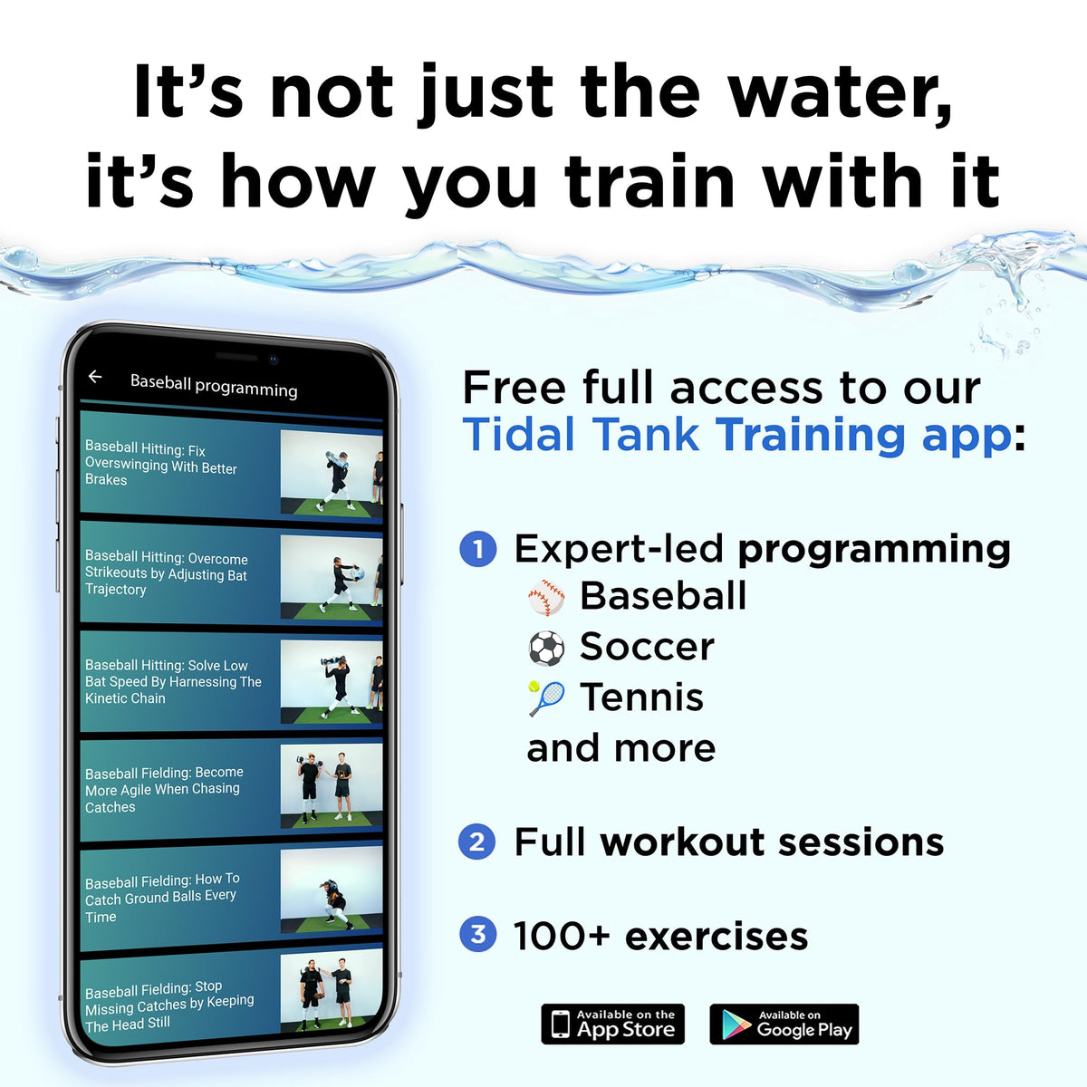Tidal Tank Tube - The Original Aqua Bag - Water Weight Bag up to 79 lbs - Adjustable Workout Sand Bags Weights Alternative - Portable Sandbag Fitness Equipment Set, Home Exercise Gym - Including App