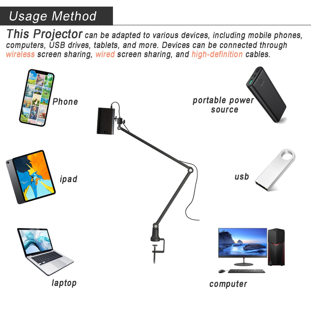 Drawing Projector, Art Projector for Tracing for Cookie and Banner Painting | Tracing Drawing Tool Smart Sketcher Cake Cookie Portable Mini Smart Phone Movie Projector with Stand P