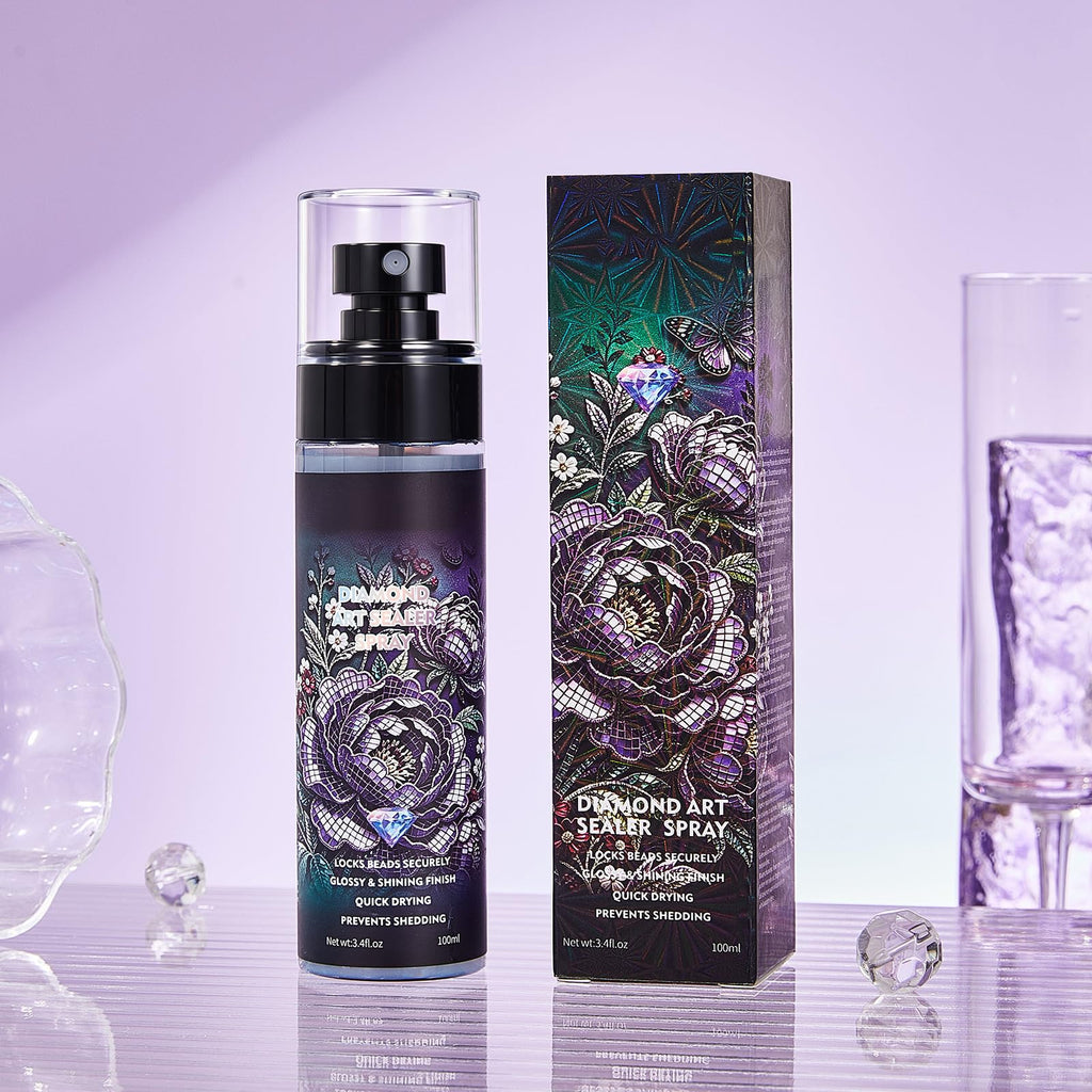 Diamond Art Sealer Spray, Painting Sealer Spray, Quick Drying Spray evenly | For Diamond Art, Secure Diamond Fixing and High Gloss Finish 100ml